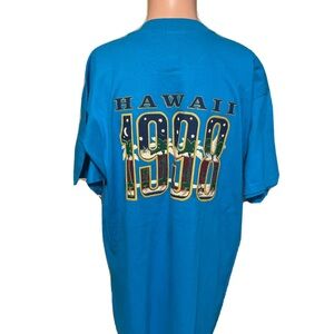 NEW Vintage 1998 HAWAII Blue Hanes Shirt